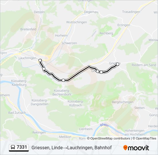 7331 Bus Line Map