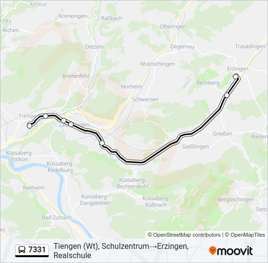 7331 Bus Line Map