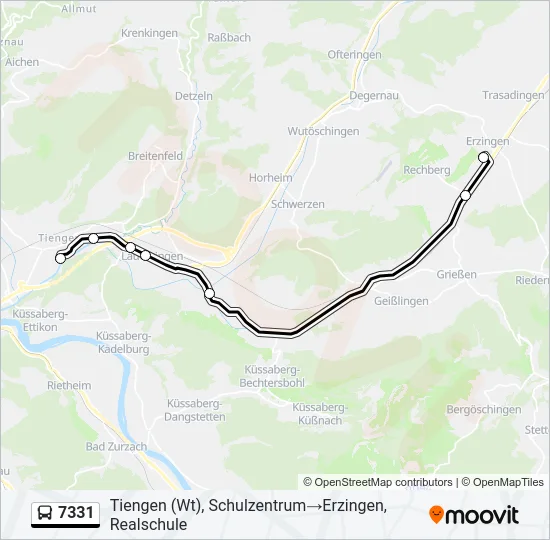 7331 Bus Line Map