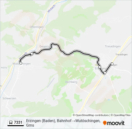 7331 Bus Line Map