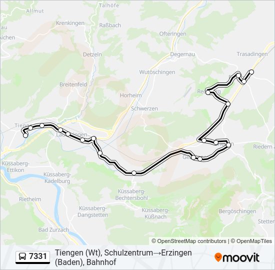 7331 Bus Line Map