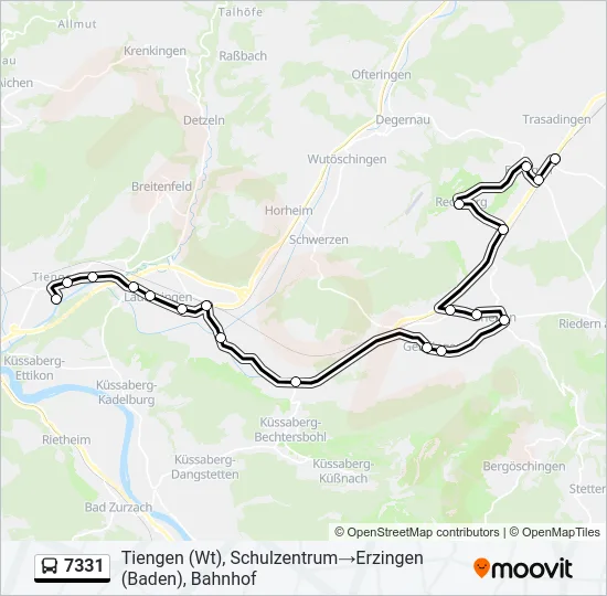 7331 Bus Line Map