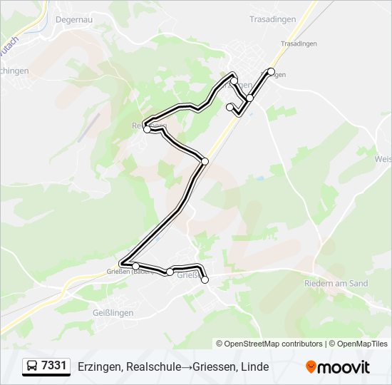7331 Bus Line Map