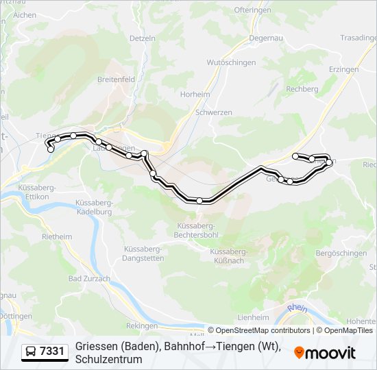 7331 Bus Line Map