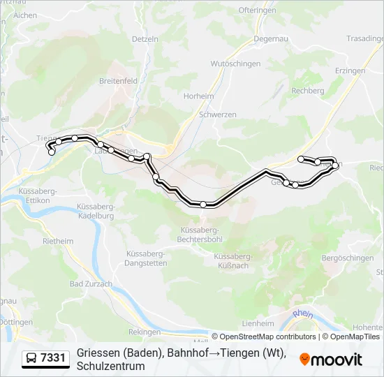 7331 Bus Line Map
