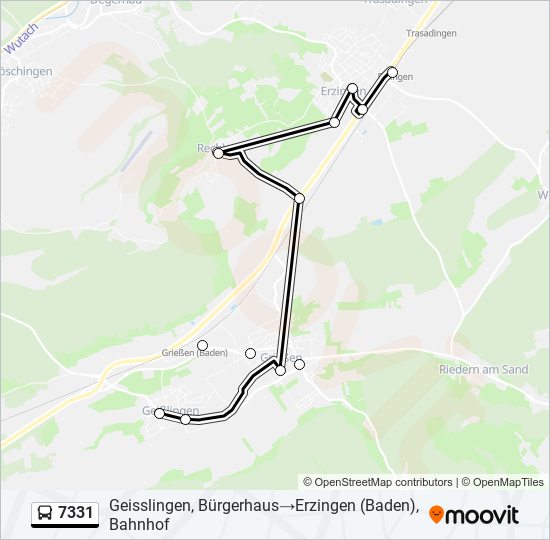 7331 Bus Line Map