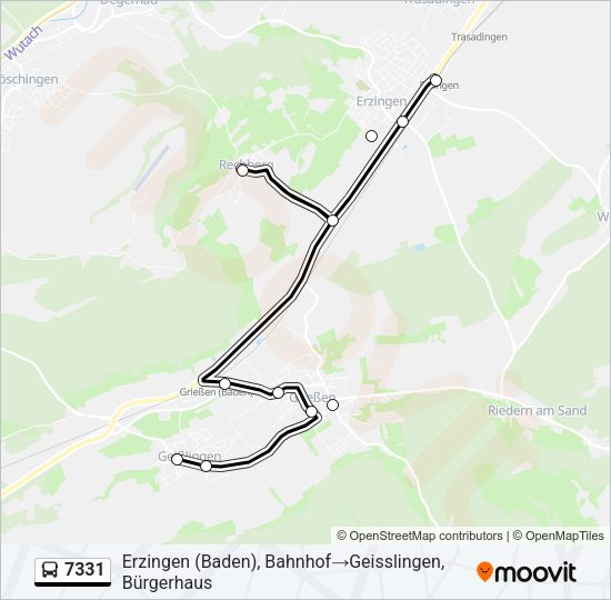 7331 Bus Line Map