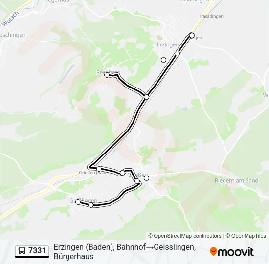 7331 Bus Line Map
