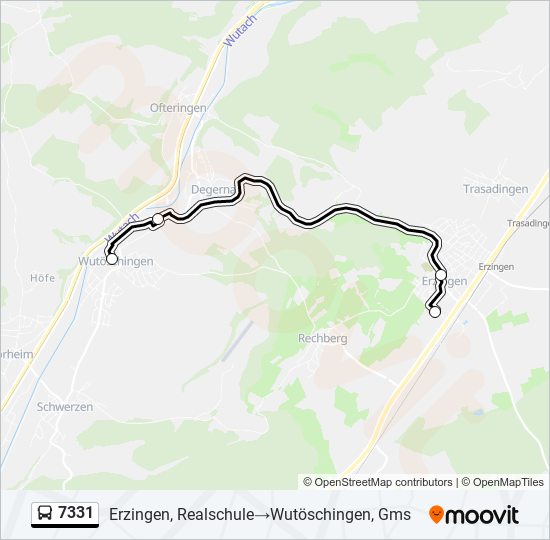 7331 Bus Line Map