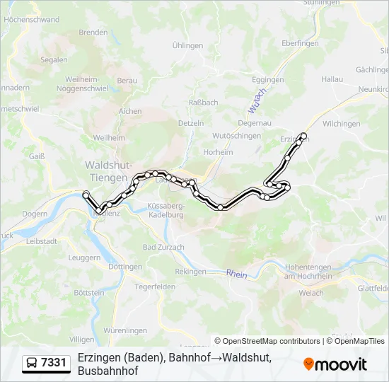 7331 Bus Line Map