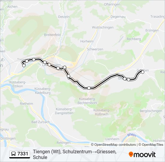 7331 Bus Line Map