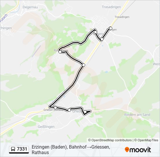 7331 Bus Line Map