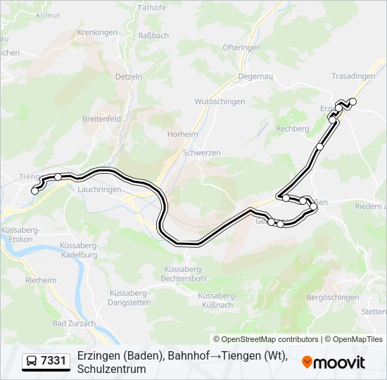 7331 Bus Line Map