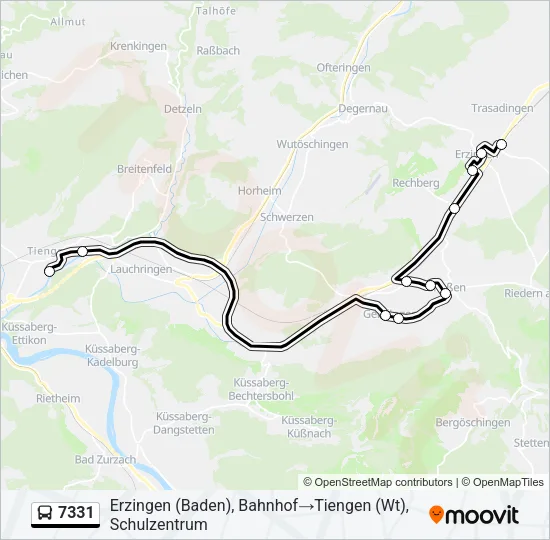 7331 Bus Line Map