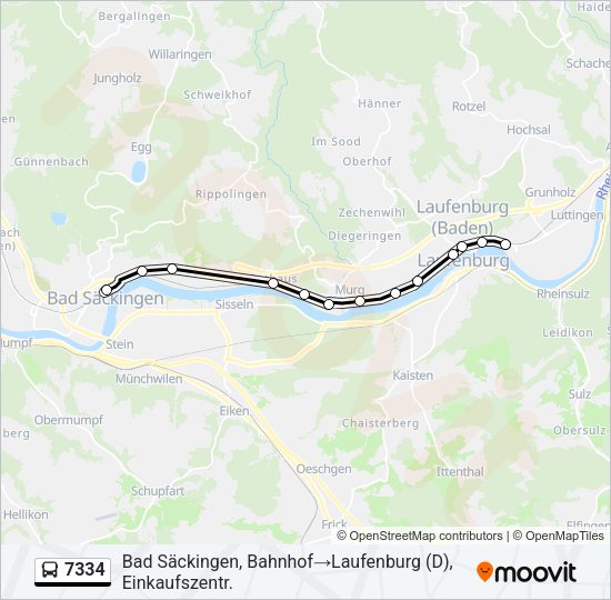7334 Bus Line Map