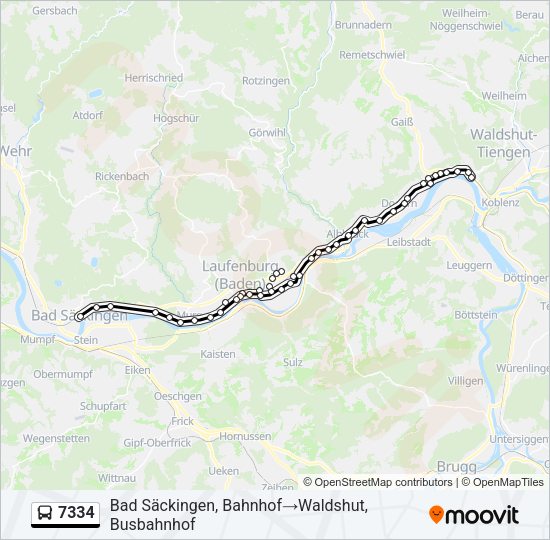7334 Bus Line Map