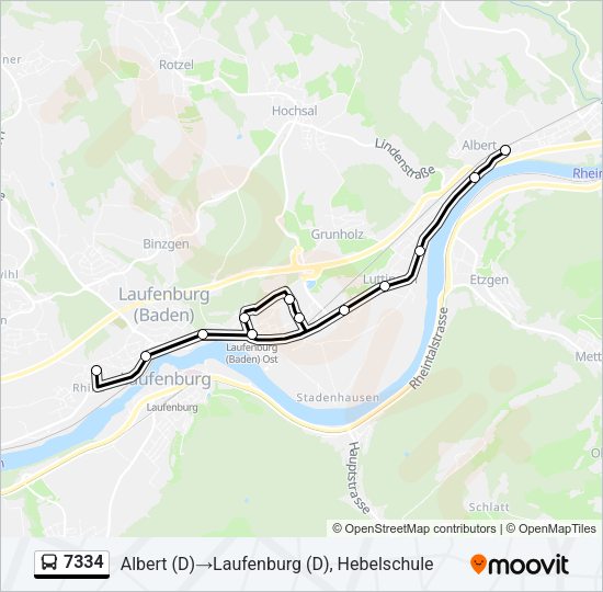 7334 Bus Line Map