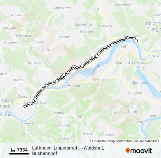 7334 Bus Line Map
