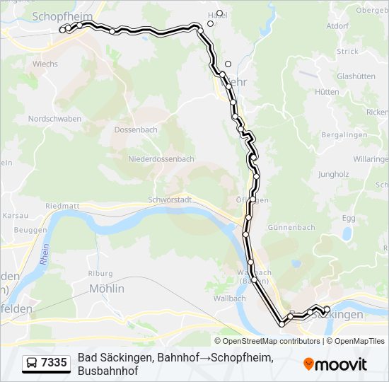 7335 Bus Line Map