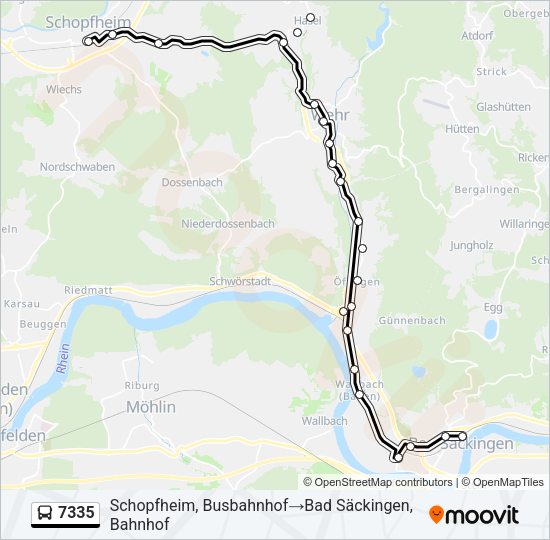 7335 Bus Line Map