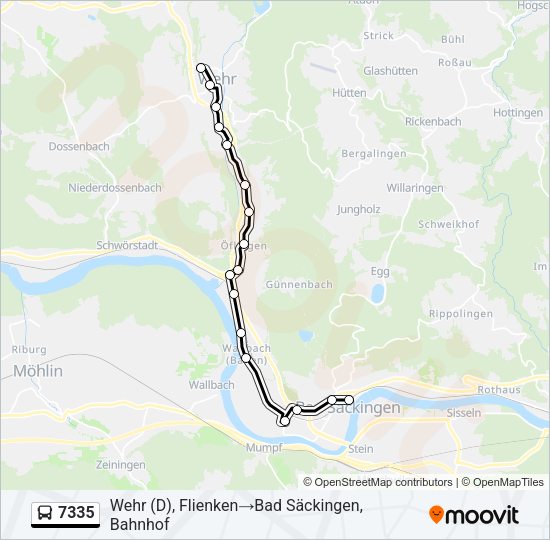 7335 Bus Line Map