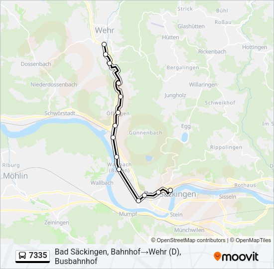 7335 Bus Line Map