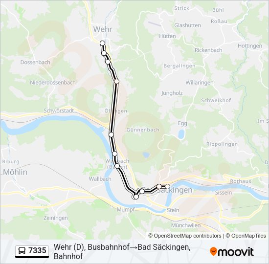 7335 Bus Line Map