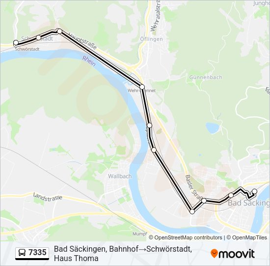 7335 Bus Line Map