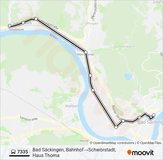 7335 Bus Line Map