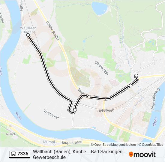 7335 Bus Line Map
