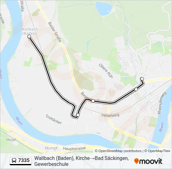7335 Bus Line Map