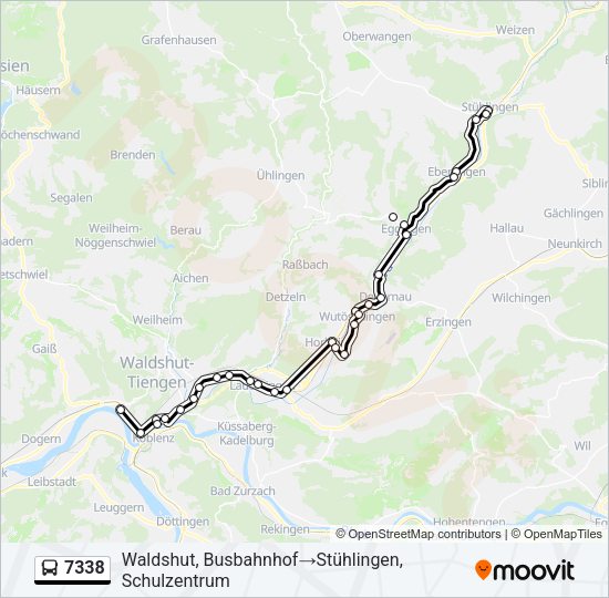 7338 Bus Line Map