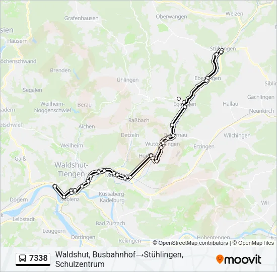 7338 Bus Line Map