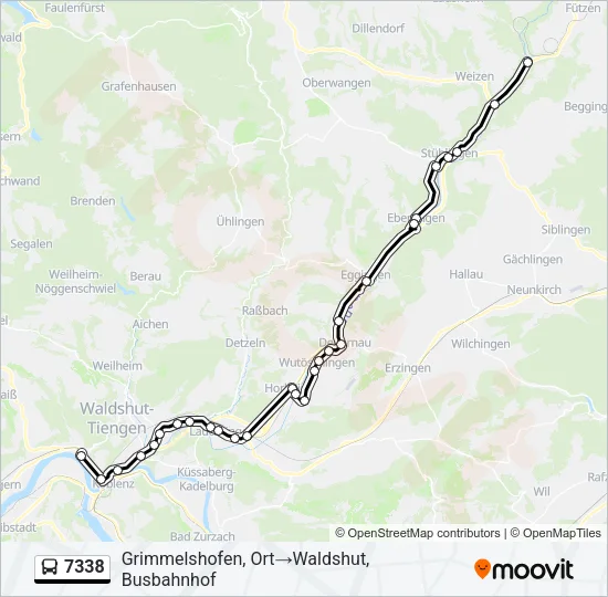 7338 Bus Line Map