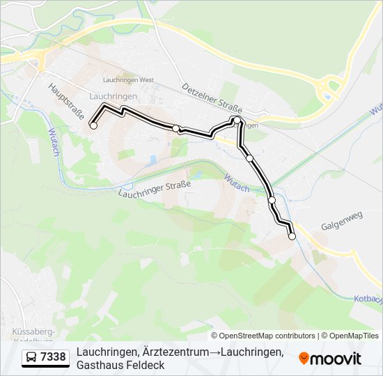 7338 Bus Line Map