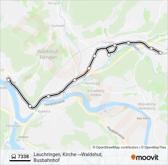 7338 Bus Line Map