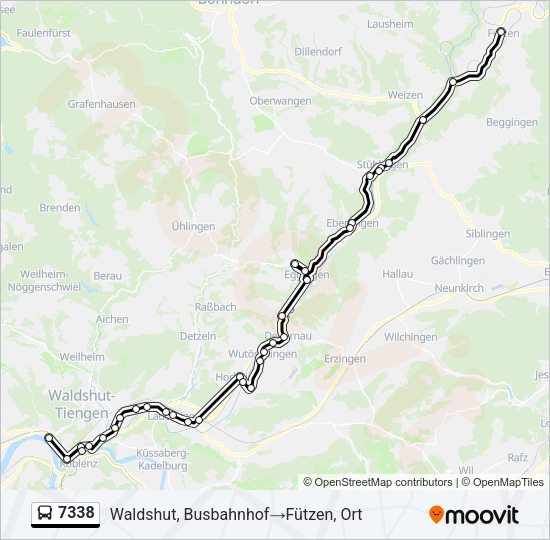 7338 Bus Line Map