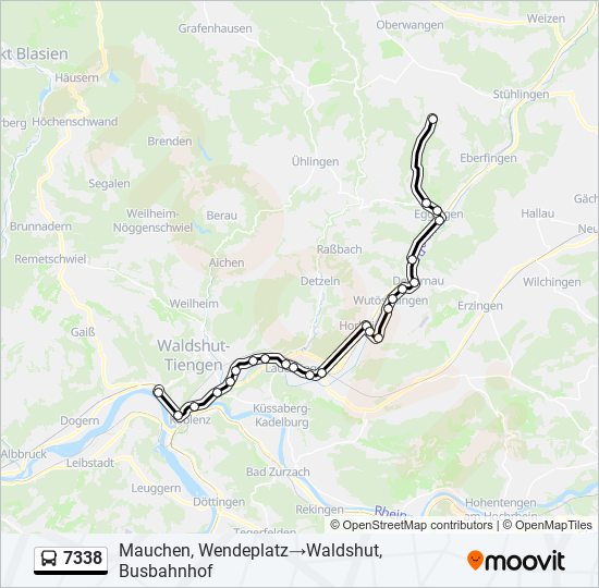 7338 Bus Line Map