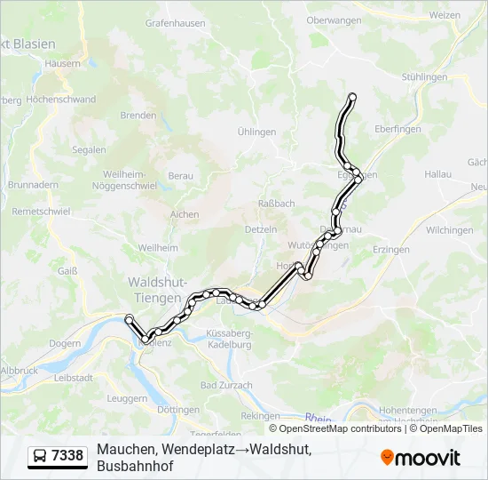 7338 Bus Line Map