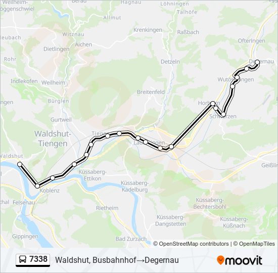 7338 Bus Line Map