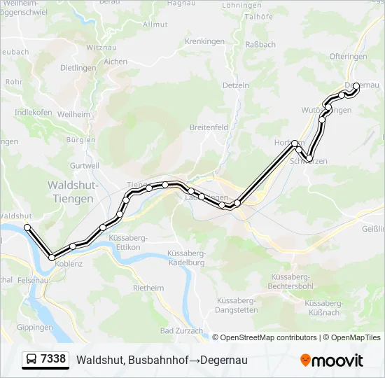 7338 Bus Line Map