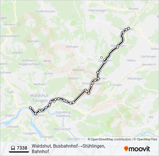 7338 Bus Line Map