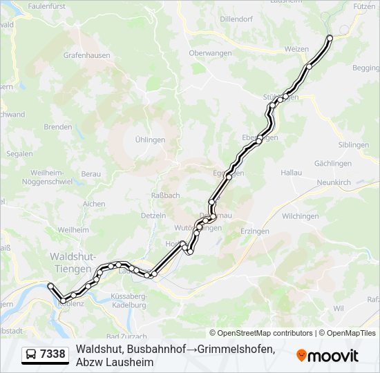 7338 Bus Line Map