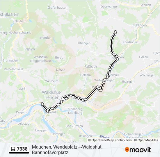 7338 Bus Line Map