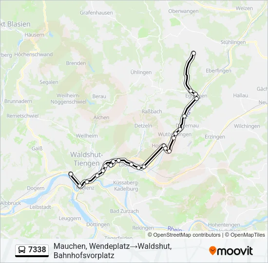 7338 Bus Line Map