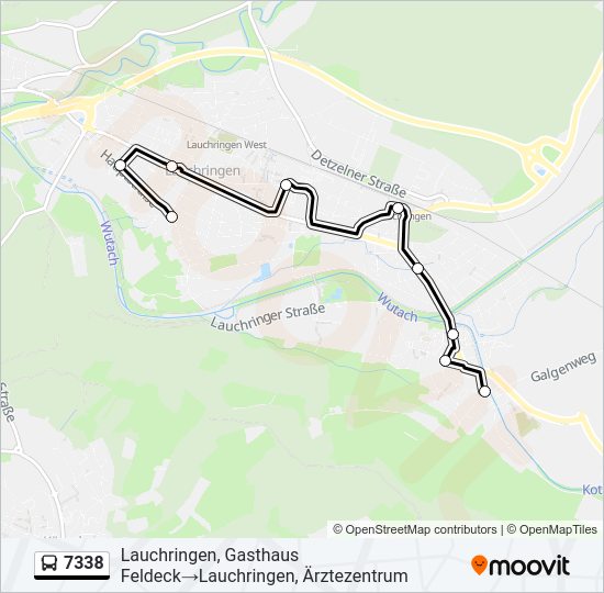 7338 Bus Line Map