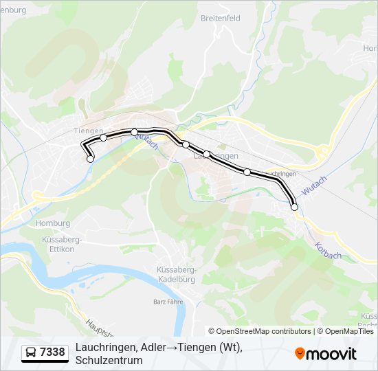7338 Bus Line Map