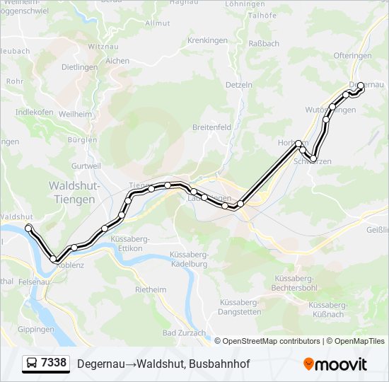 7338 Bus Line Map