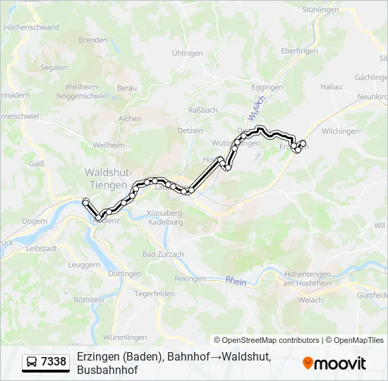 7338 Bus Line Map