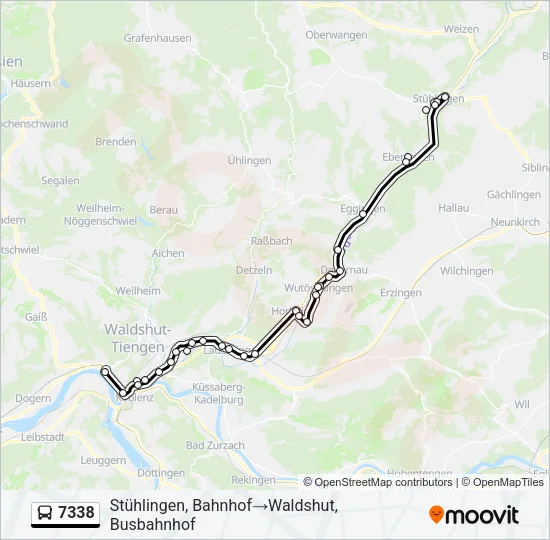 7338 Bus Line Map